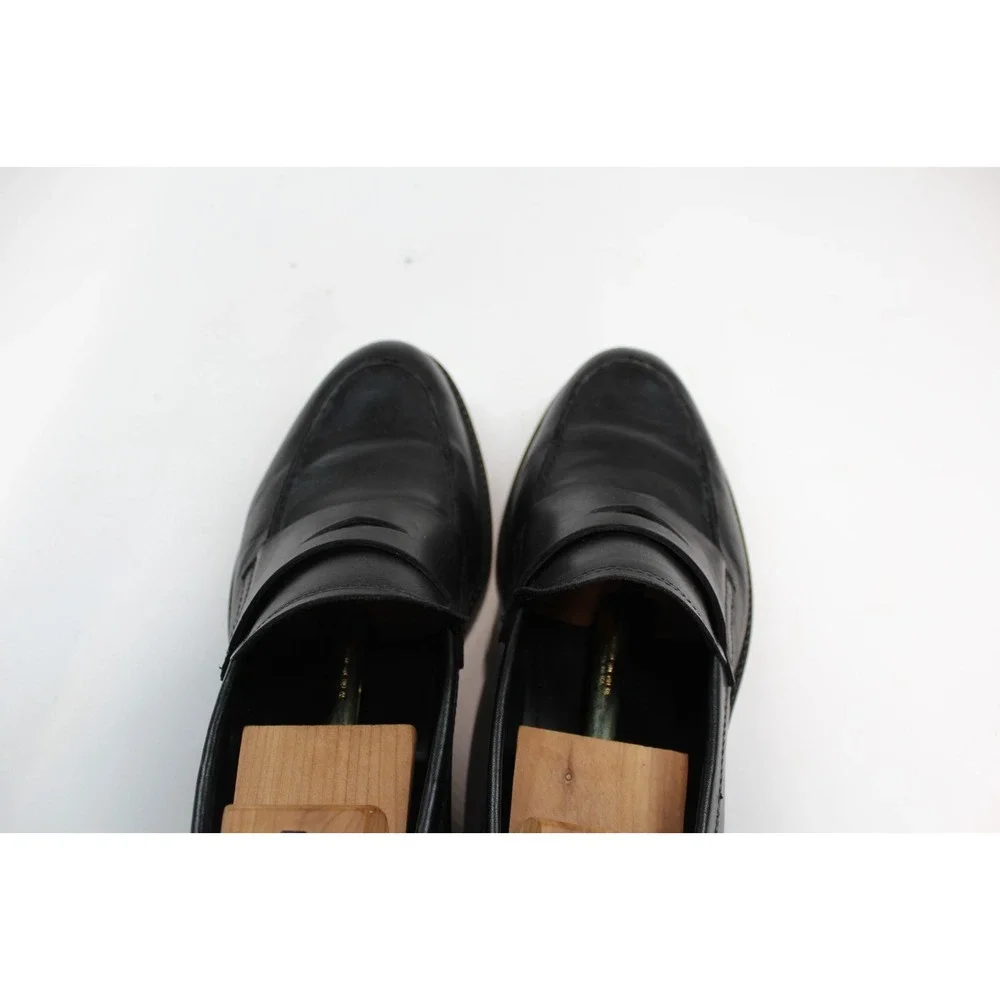 PARROTTO MEN Shoes Size 12 Genuine Black Leather & Made In  ITALY